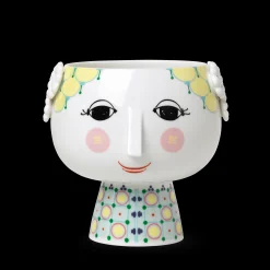 New Eva Urtepotteskjuler på fod Ø15.5 cm gul Vaser & Urtepotteskjulere|Urtepotter
