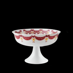 Hot Guirlande Konfektfad Ø16.5 cm rød | Køb her Kagefad & Etagere|Julestel & Borddækning