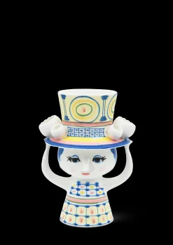 Outlet Lady with hat Vase H20.5 cm blå | Køb nu Vaser & Urtepotteskjulere