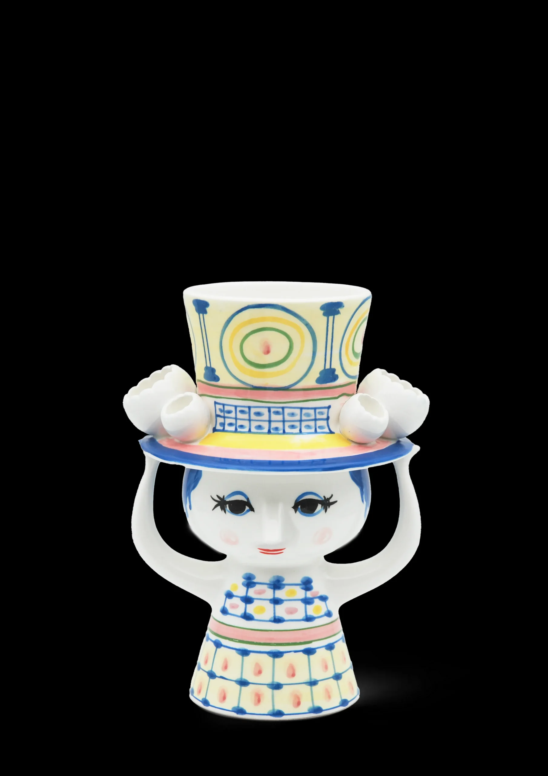 Outlet Lady with hat Vase H20.5 cm blå | Køb nu Vaser & Urtepotteskjulere