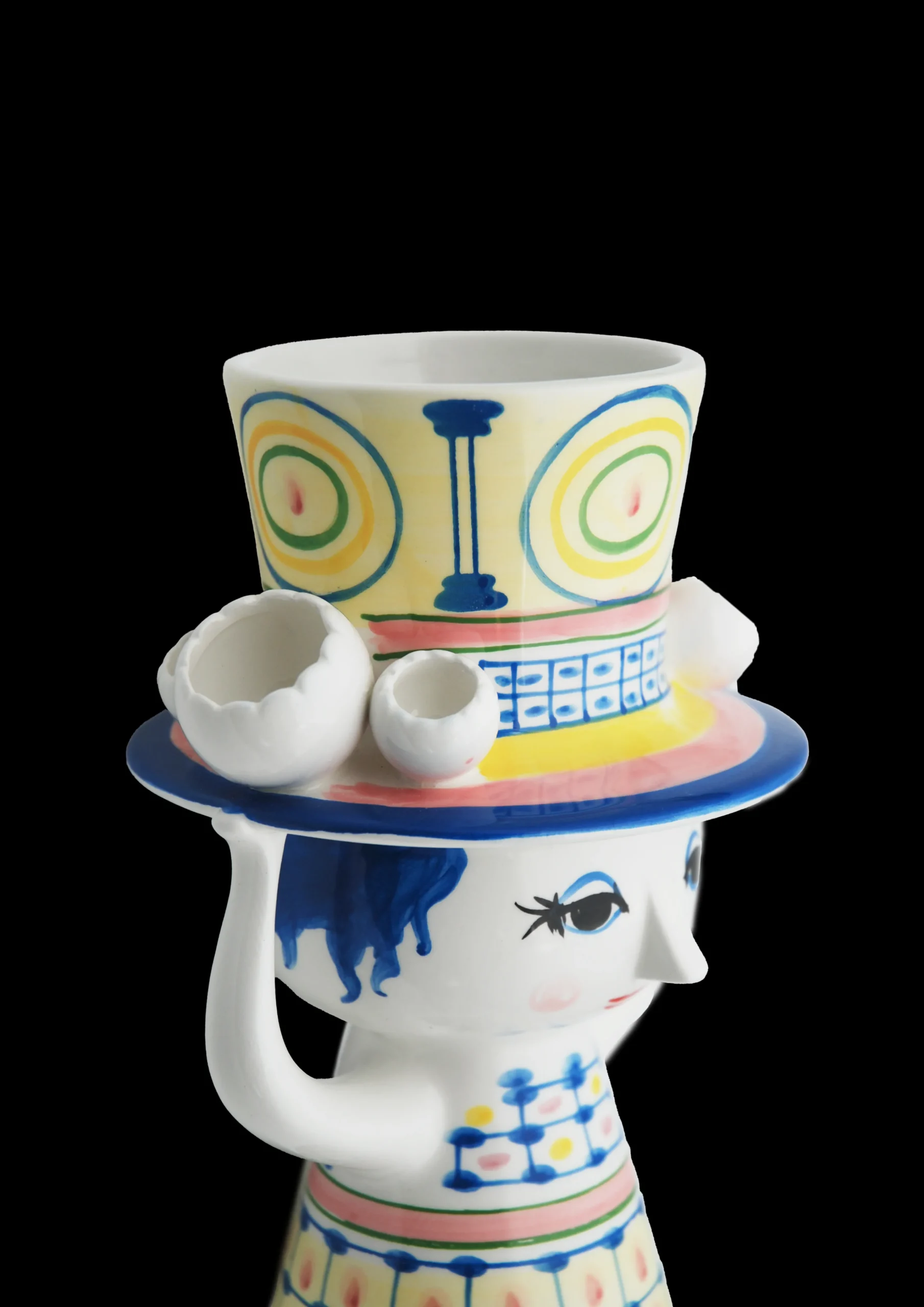 Outlet Lady with hat Vase H20.5 cm blå | Køb nu Vaser & Urtepotteskjulere