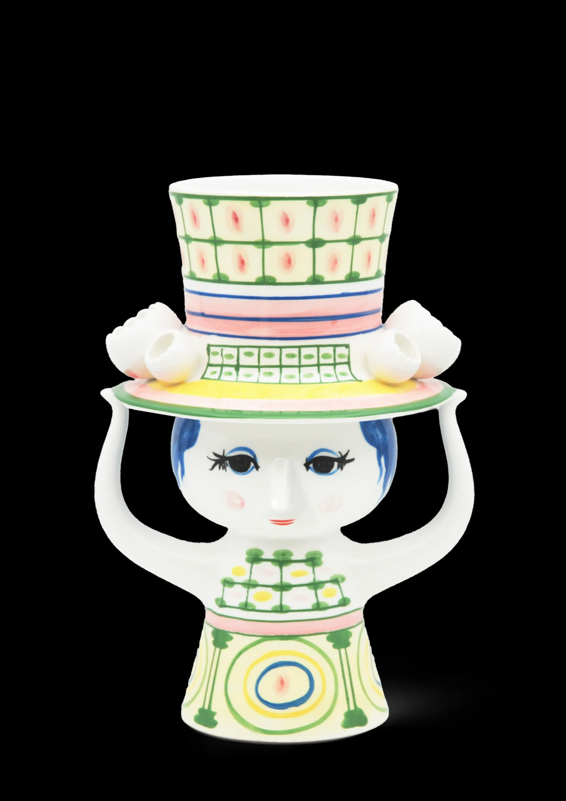 Best Lady with hat Vase H24.5 cm grøn | Køb nu Vaser & Urtepotteskjulere