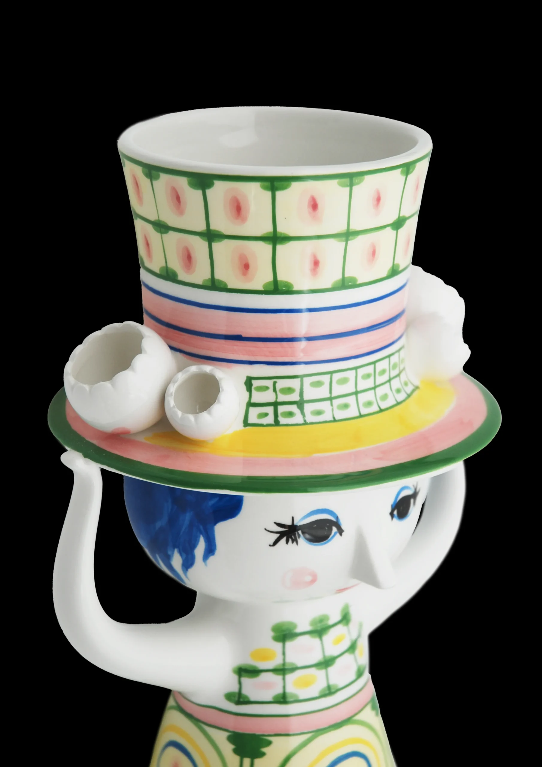 Best Lady with hat Vase H24.5 cm grøn | Køb nu Vaser & Urtepotteskjulere