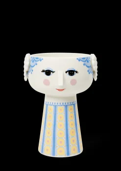 Vase H18.5 cm i blå fra serien Eva | Køb her Vaser & Urtepotteskjulere