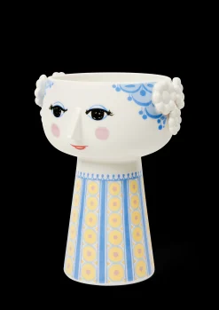 Vase H18.5 cm i blå fra serien Eva | Køb her Vaser & Urtepotteskjulere