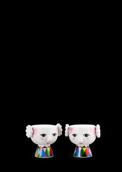 Clearance Eva Fyrfadsstager Ø6.5 cm – Pink Tivoli|design, 2 stk. Lysestager & Stearinlys|Fyrfadsstager