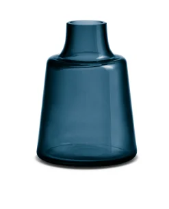 Best Flora Vase kort hals H24 mørk blå | Køb her Vaser & Urtepotteskjulere