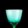 Clearance Flow Glas på fod 35 cl emerald green | Køb her Vinglas|Nytår