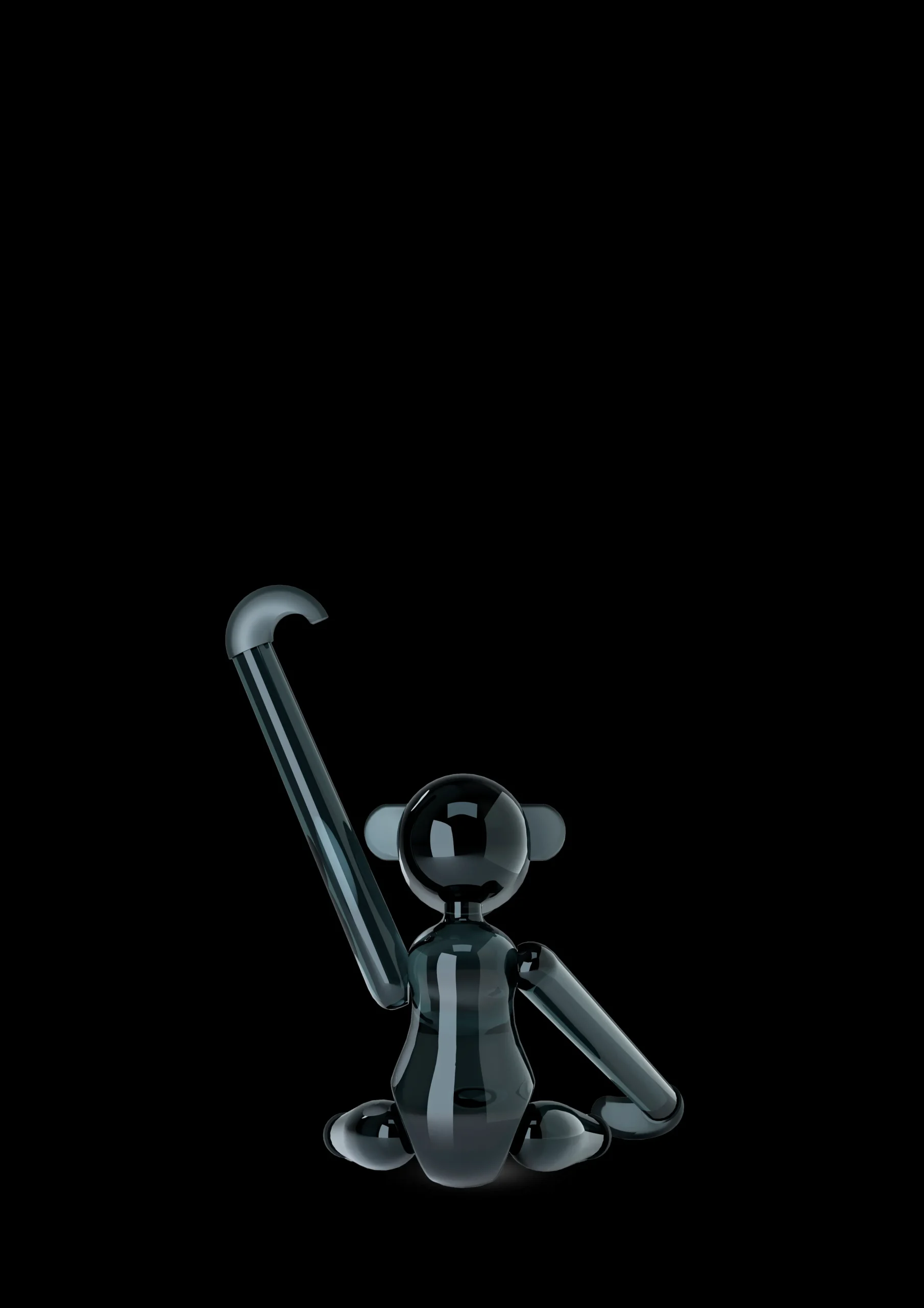 New x Kay Bojesen Abe Mini Smoke Glas, 7 cm Nyheder|Træfigurer & Skulpturer