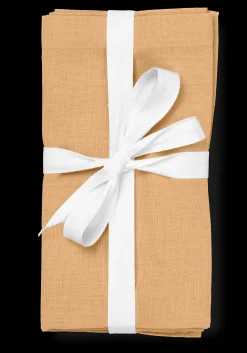 Sale Basic stofservietter, okker, 45x45 cm, 4 stk. – Køb her Servietter|Servietter