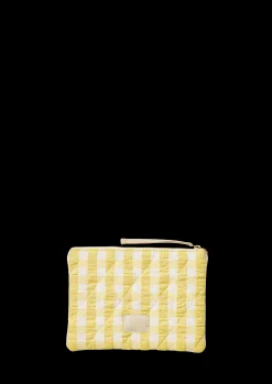 Best Bæk&Bølge Dalila Toiletbag 20x14 cm gul/hvid | Køb her Tasker & Toilettasker