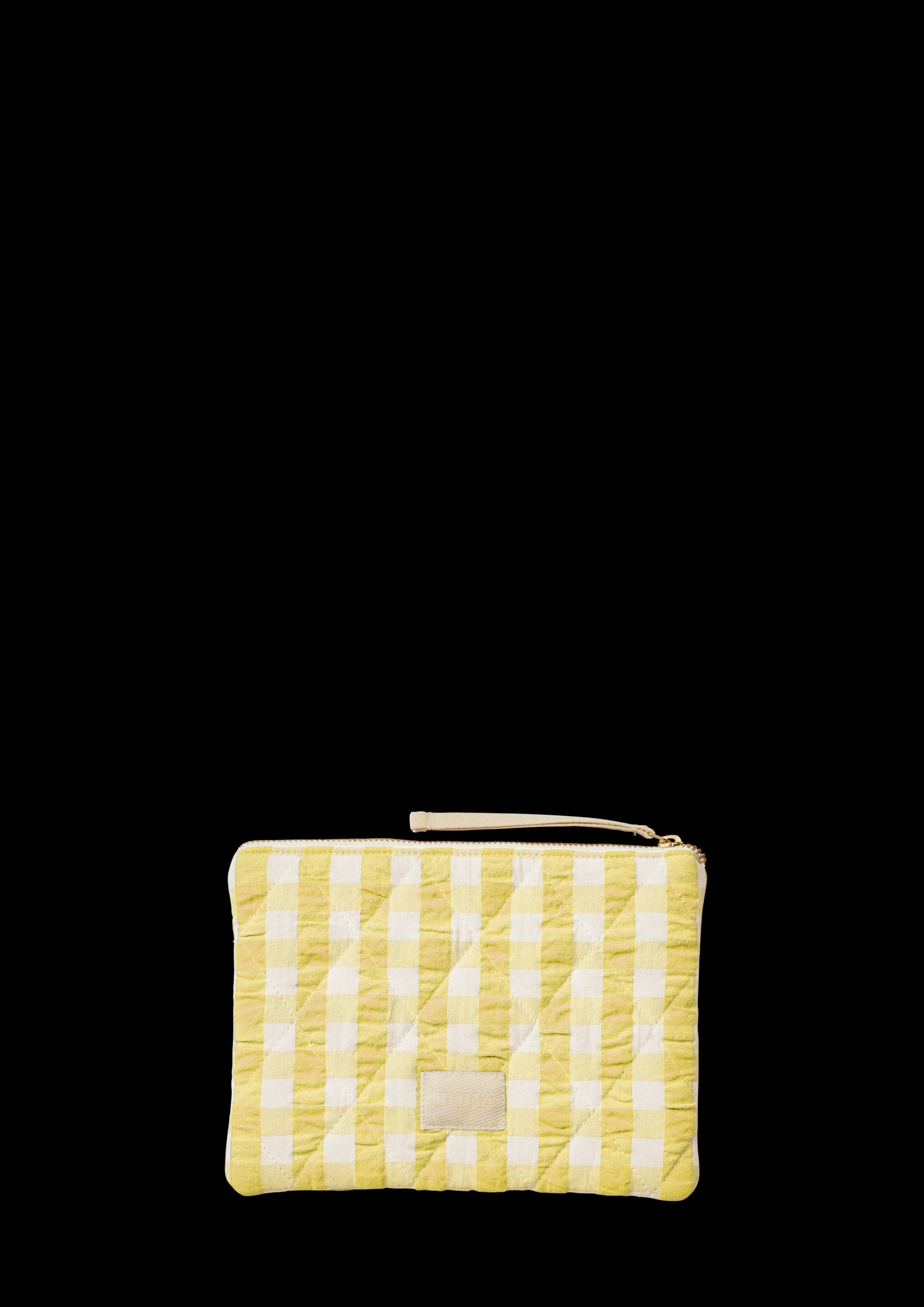 Best Bæk&Bølge Dalila Toiletbag 20x14 cm gul/hvid | Køb her Tasker & Toilettasker