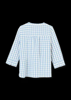 Sale Bæk&Bølge Irene bluse XS lys blå/hvid | Køb her Nattøj|Toppe