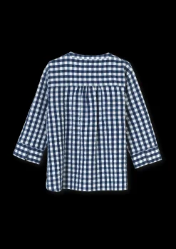 Online Bæk&Bølge Irene bluse XS mørk blå/hvid | Køb her Nattøj|Toppe