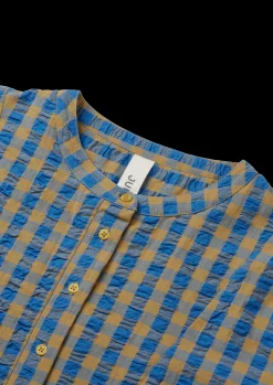 Bæk&Bølge Irene shirt S/M blå/okker - Køb her Nattøj|Toppe