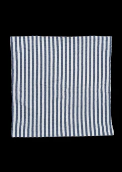 New Bæk&Bølge Lines Pudebetræk 63x60 cm mørk blå/hvid Pudebetræk