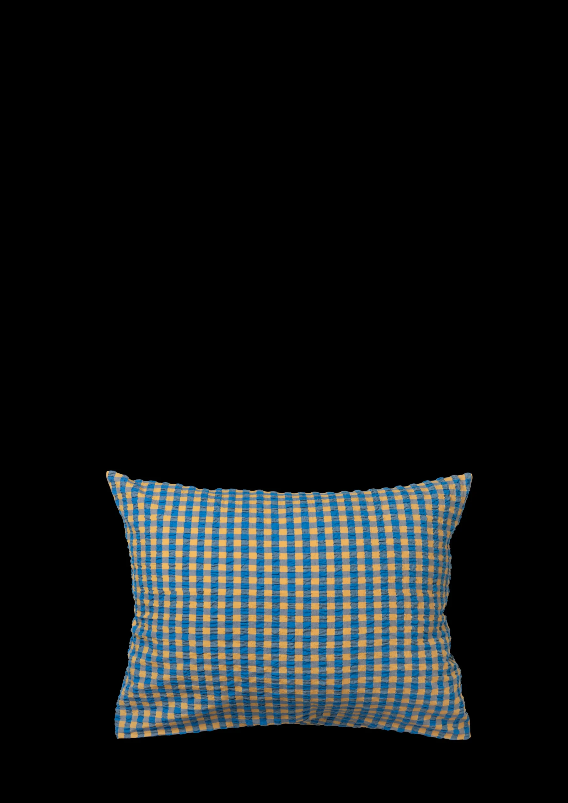 Best Bæk&Bølge Pudebetræk 70x50 cm blå/okker NO | Køb her Pudebetræk