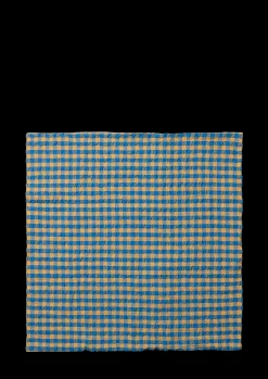 Clearance Bæk&Bølge Pudebetræk 63x60 cm blå/okker DK | Køb her Pudebetræk