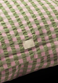New Bæk&Bølge Pudebetræk 63x60 cm grøn/soft pink DK Pudebetræk