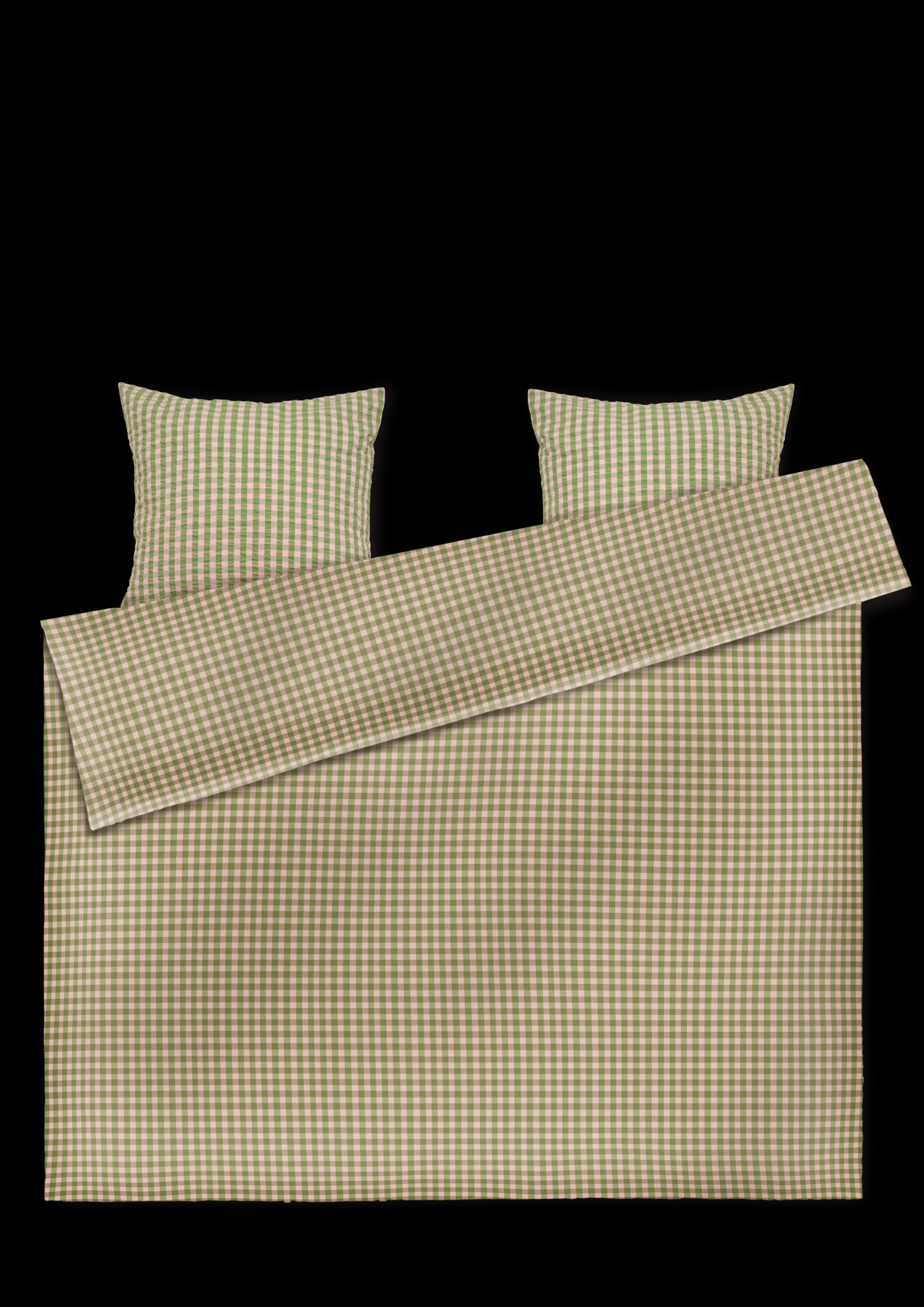 Discount Bæk&Bølge Sengetøj 220x220 cm grøn/soft pink SE Sengetæj