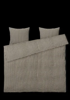 Outlet Bæk&Bølge Sengetøj 220x220 cm sort/sand SE | Køb her Sengetæj