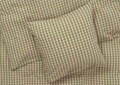 Clearance Bæk&Bølge Sengetøj 140x200 cm grøn/soft pink DK Sengetæj