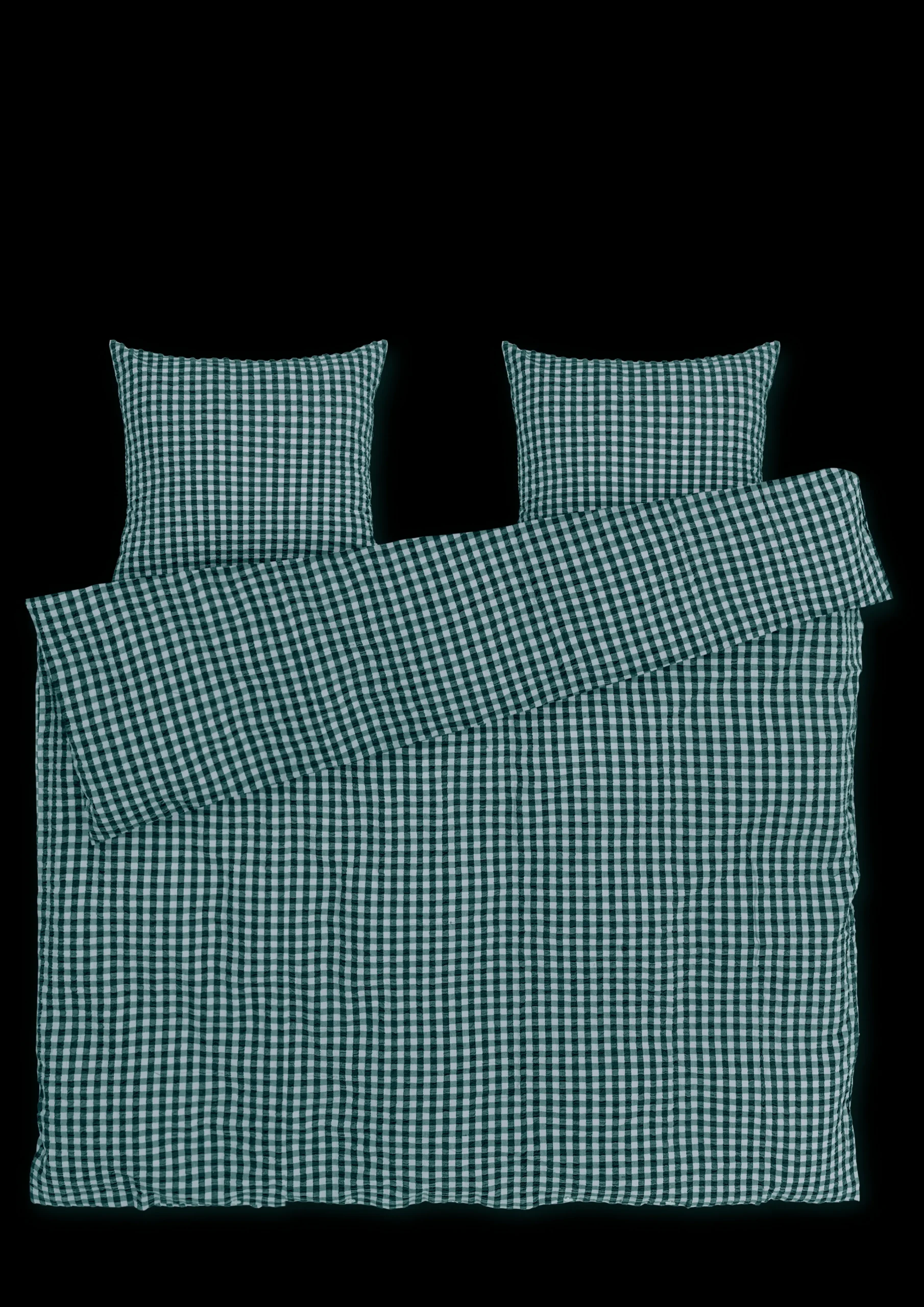 Hot Bæk&Bølge Sengetøj 220x220 cm grøn/lys blå SE | Køb nu Sengetæj