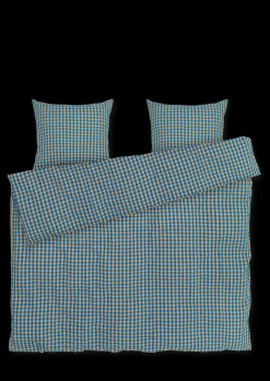 Hot Bæk&Bølge Sengetøj 200x220 cm blå/okker DK | Køb her Sengetæj