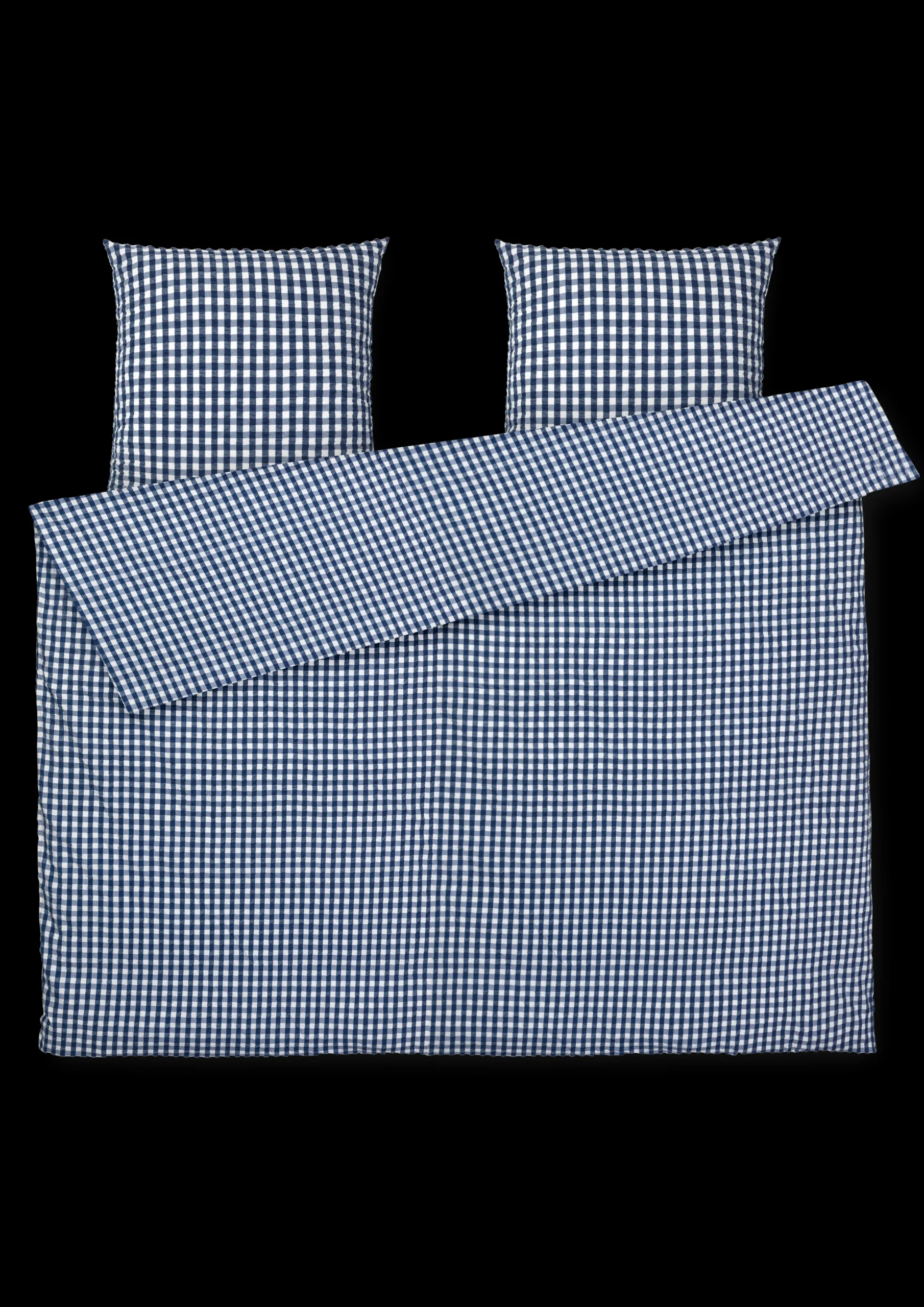 Clearance Bæk&Bølge Sengetøj 200x220 cm mørk blå/hvid | Køb her Sengetæj