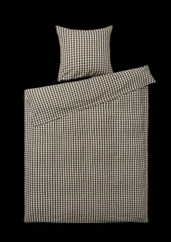 Outlet Bæk&Bølge Sengetøj 140x200 cm sort/sand DK | Køb her Sengetæj