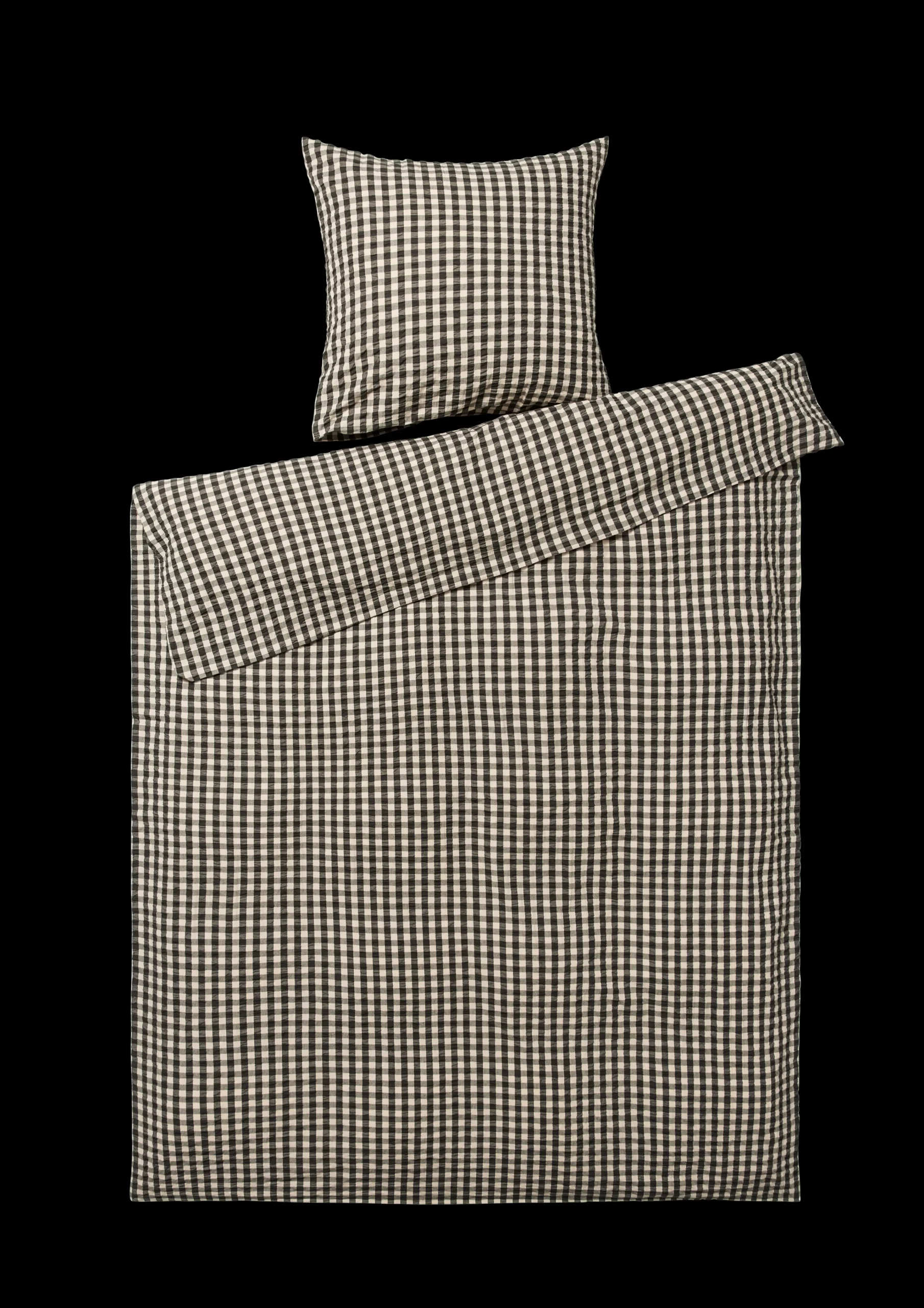Outlet Bæk&Bølge Sengetøj 140x200 cm sort/sand DK | Køb her Sengetæj