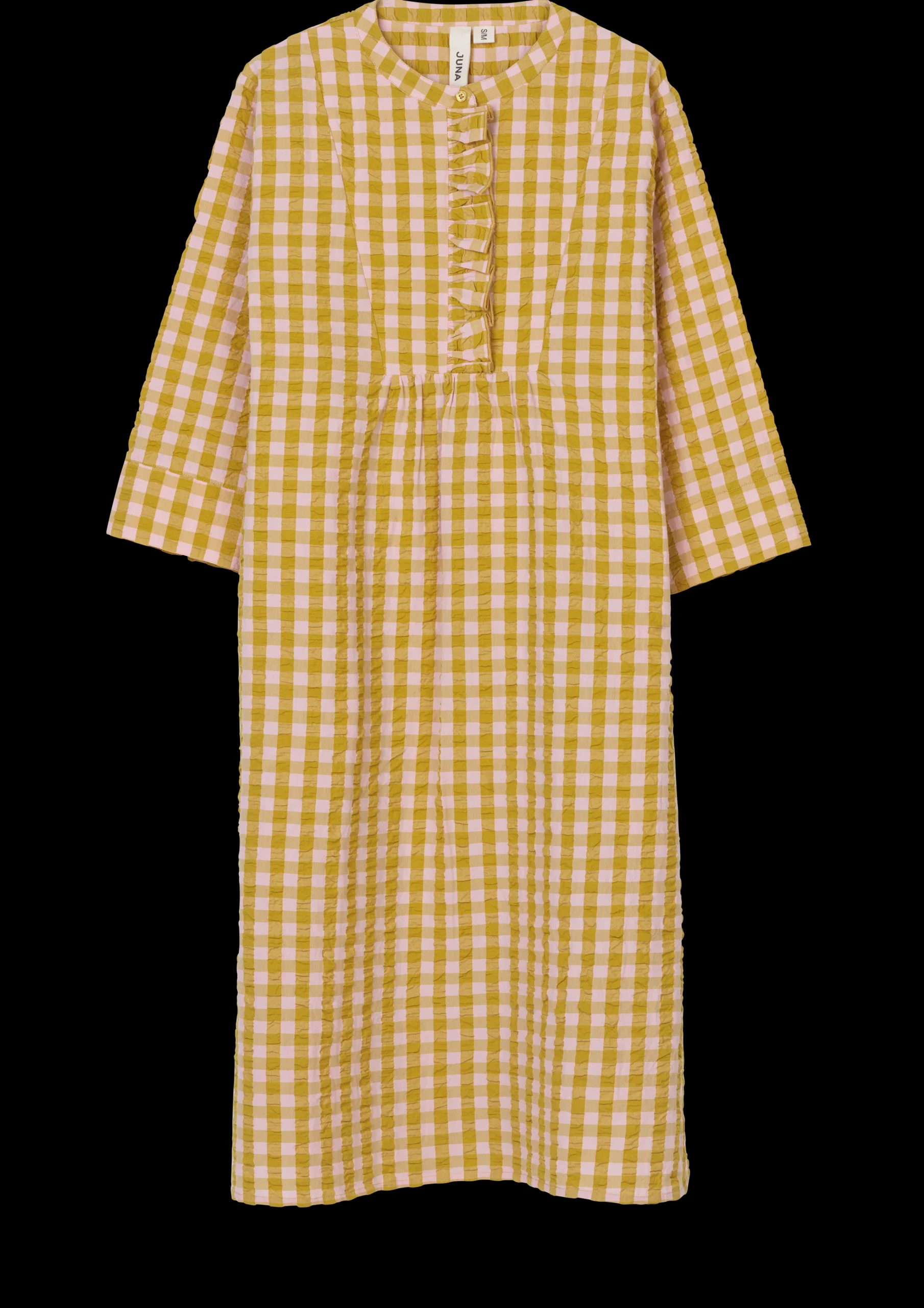 New Bæk&Bølge Sonja dress XS pink/okker | Køb her Kjoler|Nattøj
