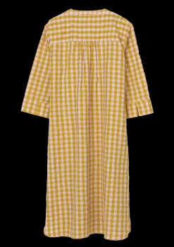 New Bæk&Bølge Sonja dress XS pink/okker | Køb her Kjoler|Nattøj