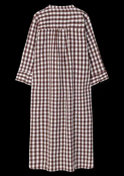Online Bæk&Bølge Sonja dress XS chokolade/hvid | Køb her Kjoler|Nattøj