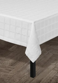 Discount Brick Damaskdug 150x270 cm hvid - Køb her Duge|Duge
