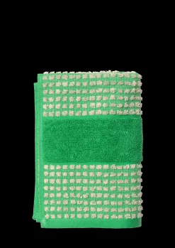 Sale Check Håndklæde 50x100 cm grøn/sand | Køb her Håndklæder