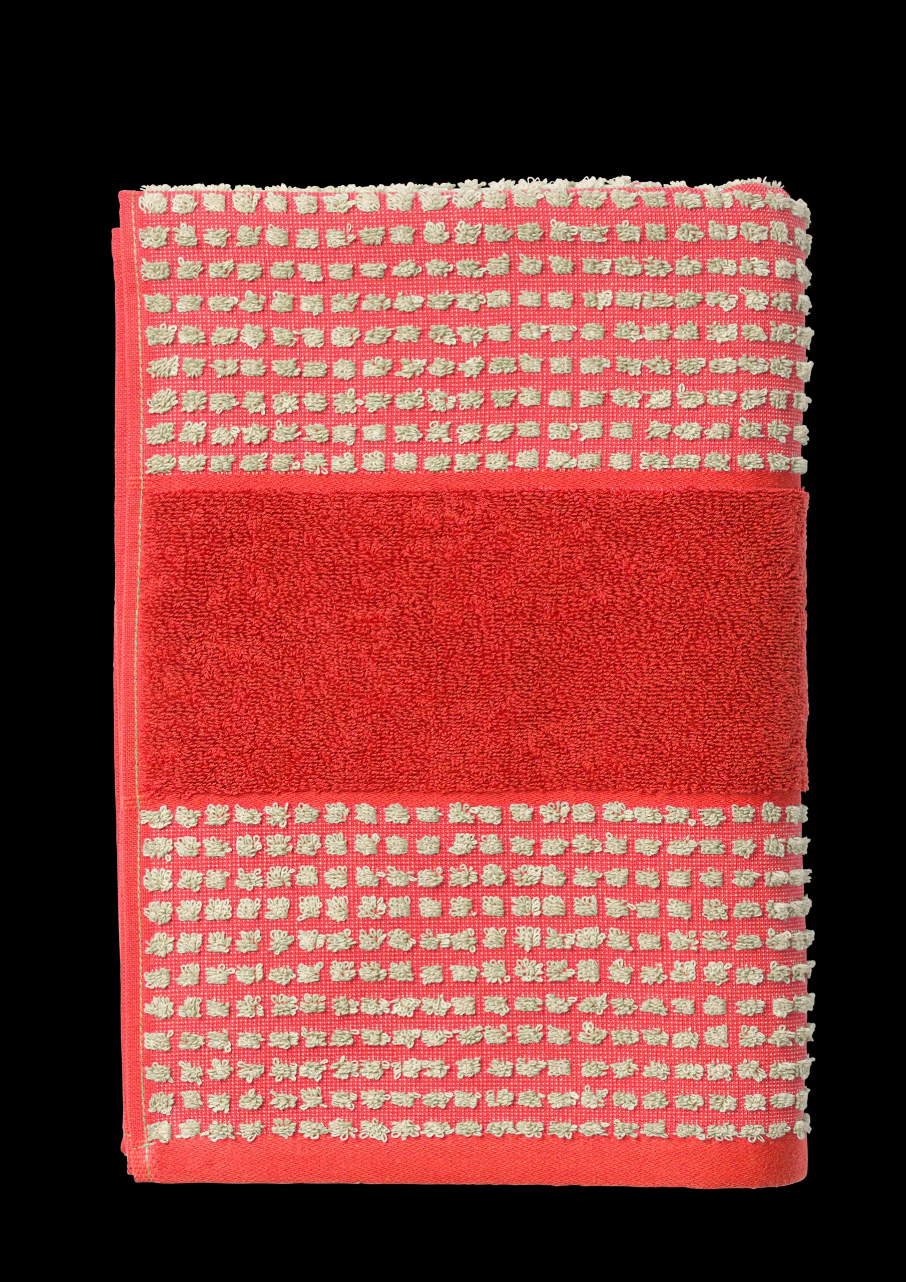Hot Check Håndklæde 70x140 cm rød/sand | Køb hos os Håndklæder