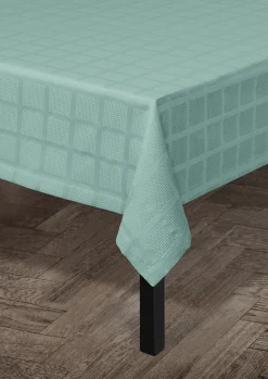 Best Damaskdug 150x370 cm i blå fra serien Brick | Køb her Duge|Duge