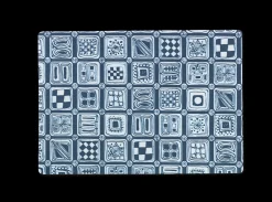 Hot Dækkeserviet 43x30 cm i blå fra serien Squares Dækkeservietter|Dækkeservietter