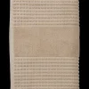 Outlet Håndklæde 70x140 cm i sand fra serien Check | Køb her Håndklæder
