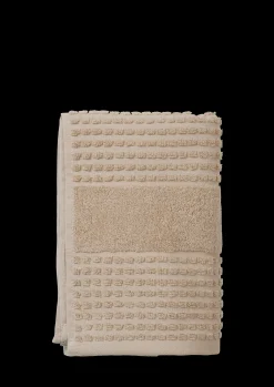 New Håndklæde 50x100 cm i sand fra serien Check | Køb her Håndklæder