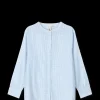 Outlet Monochrome Lines Ida shirt XS lys blå/hvid | Køb her Nattøj|Toppe