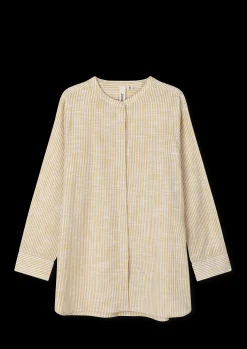 Outlet Monochrome Lines Ida shirt XS okker/hvid | Køb her Nattøj|Toppe