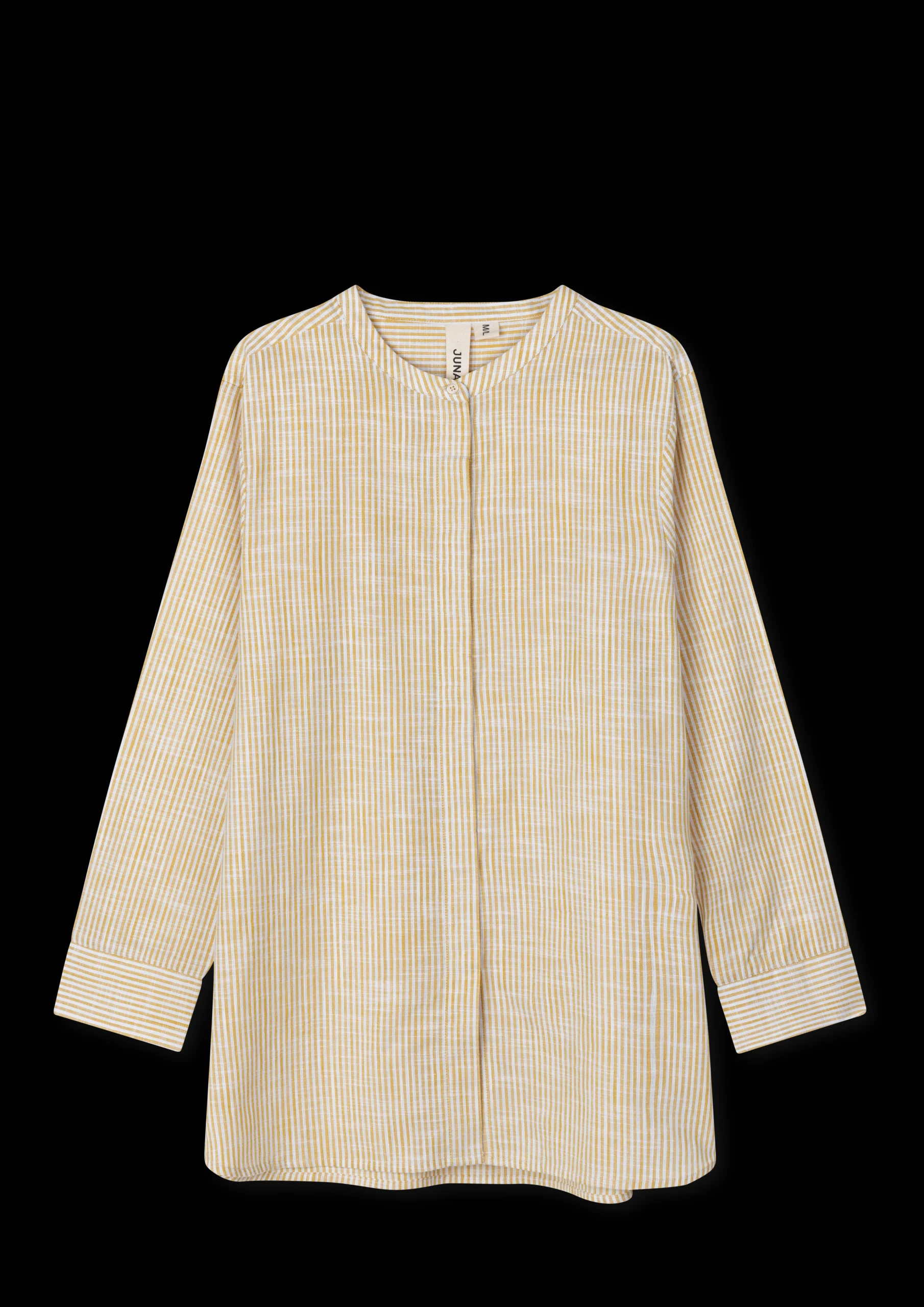 Outlet Monochrome Lines Ida shirt XS okker/hvid | Køb her Nattøj|Toppe