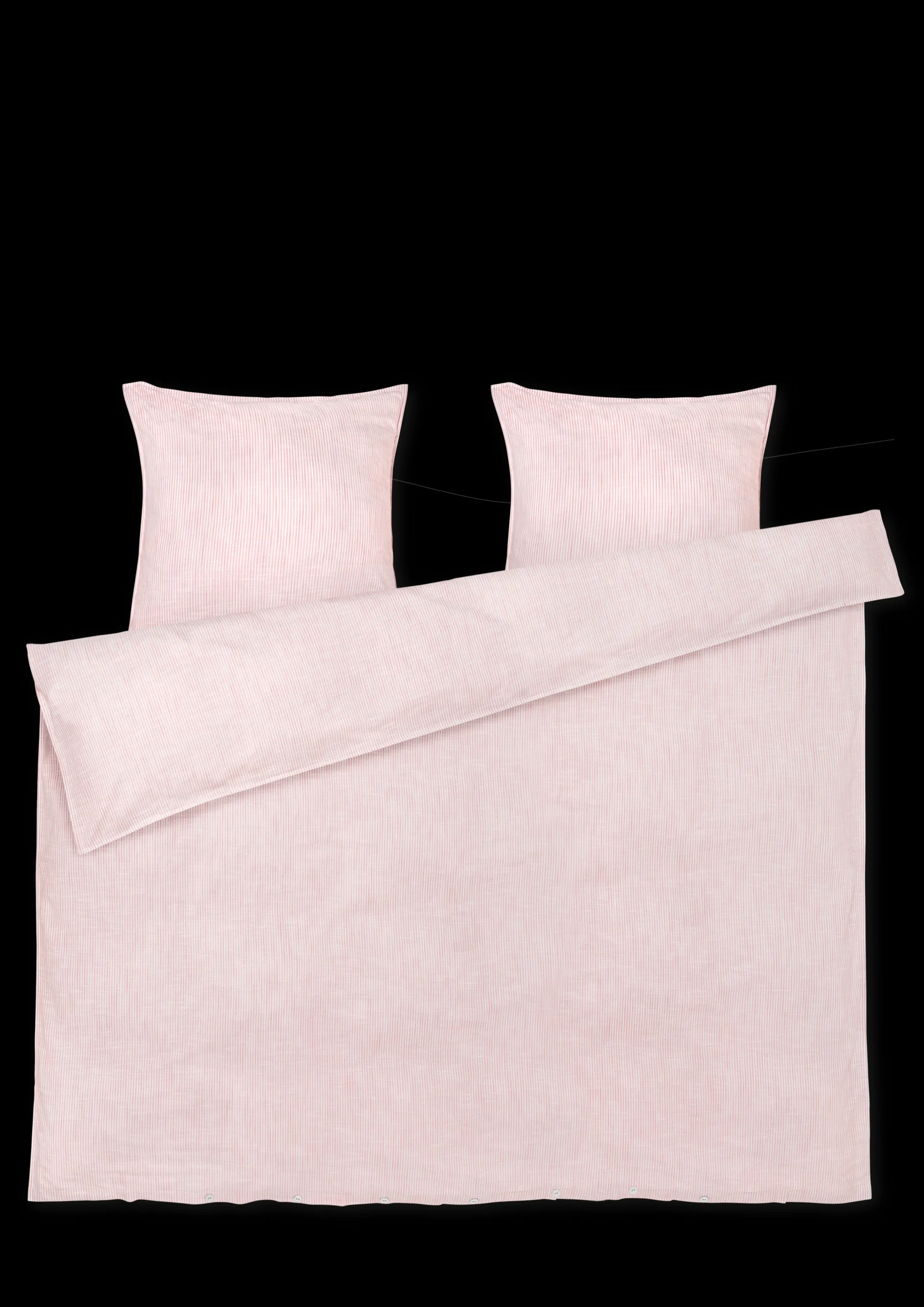Hot Monochrome Lines Sengetøj 220x220cm rosa/hvid | Køb her Sengetæj