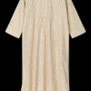 Hot Monochrome Lines Sonja dress XS okker/hvid | Køb her Kjoler|Nattøj