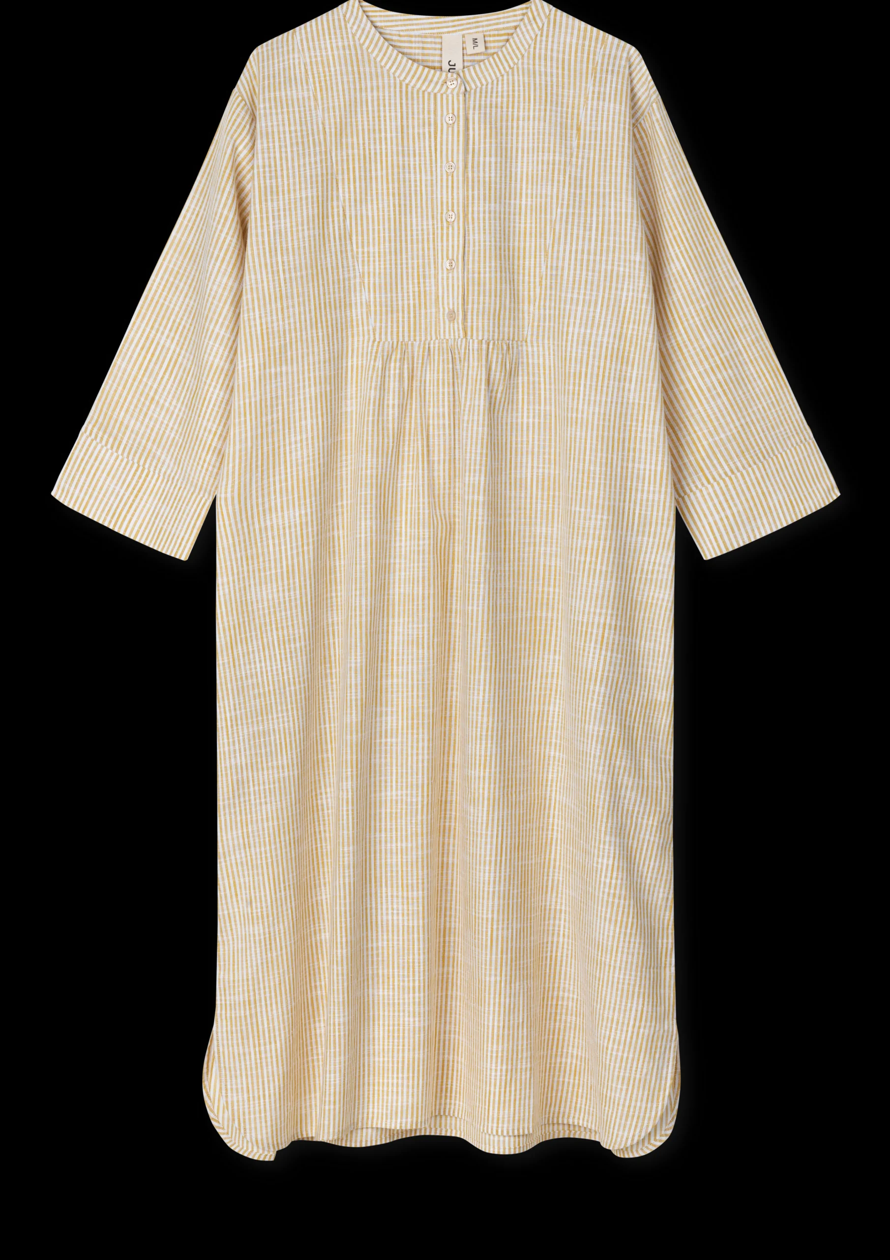 Hot Monochrome Lines Sonja dress XS okker/hvid | Køb her Kjoler|Nattøj