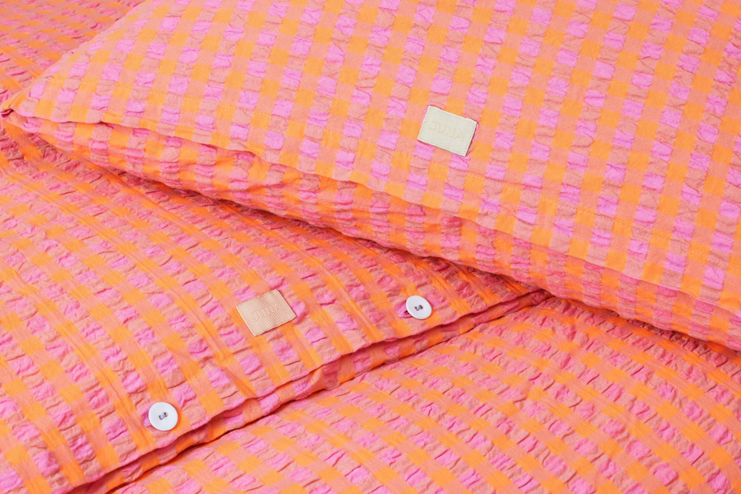 Sengetøj 220x220 cm i rosa fra serien Bæk&Bølge Sengetæj