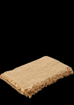 Hot Sengetæppe 240x260 cm i sand fra serien Reloved Plaider