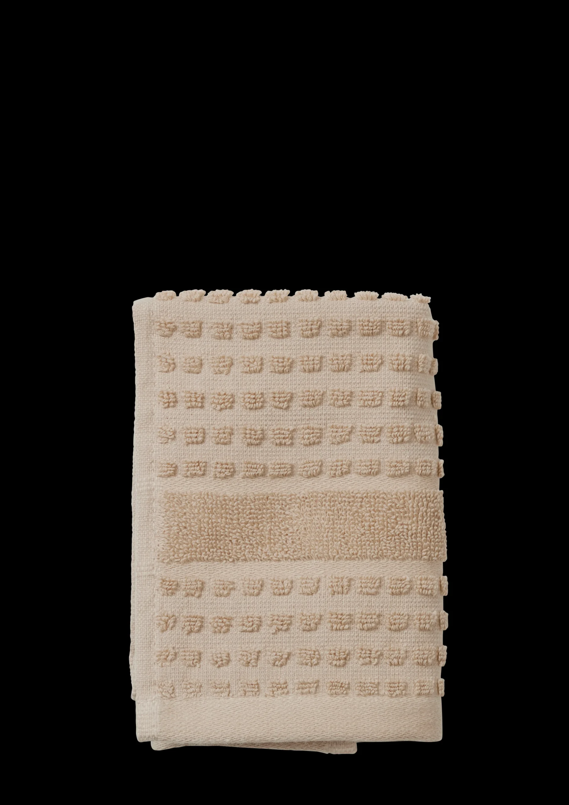 Clearance Vaskeklud 30x30 cm i sand fra serien Check | Køb her Vaskeklude